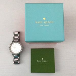 Kate Spade Silver Gramercy Grand Pave Watch